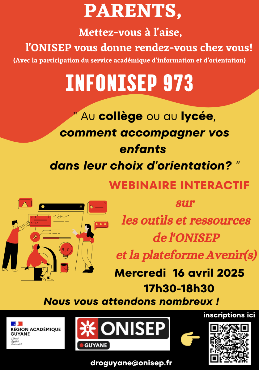 Onisep - Webinaire interactif 16 avril 2025
