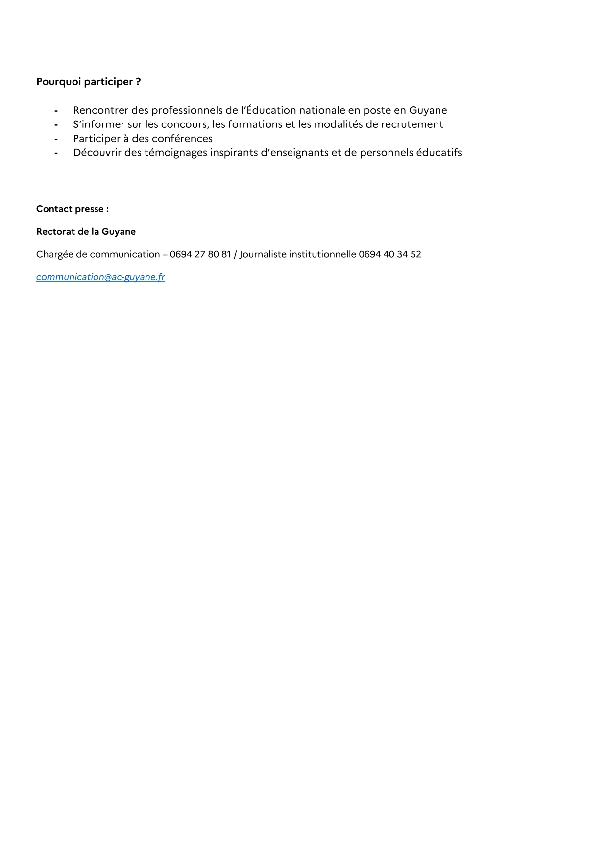 [CP] Troisième édition du Salon des Métiers de l'Éducation 2
