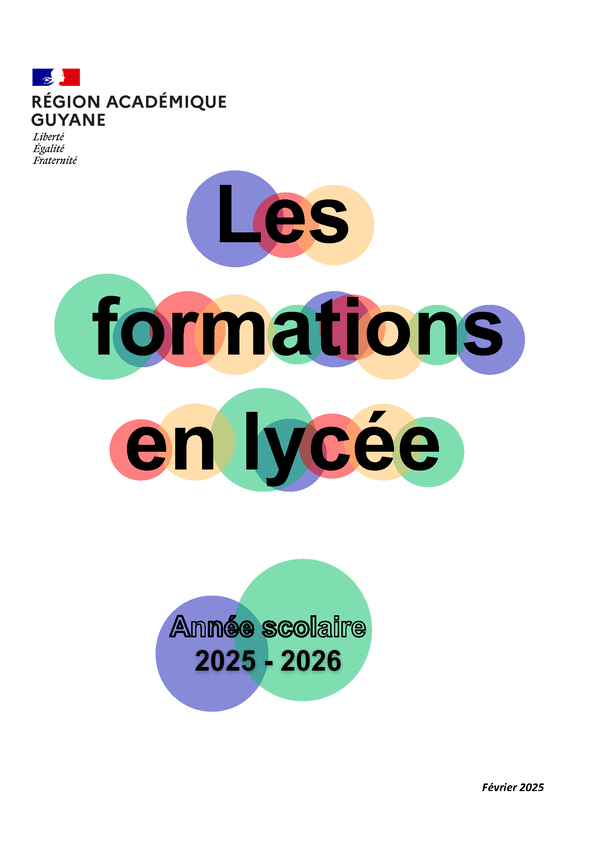 Les formations en lycée Guyane 2025-2026