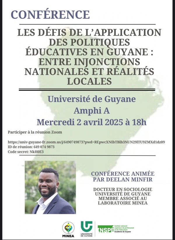 Conférence – Politiques éducatives en Guyane : entre injonctions nationales et réalités locales