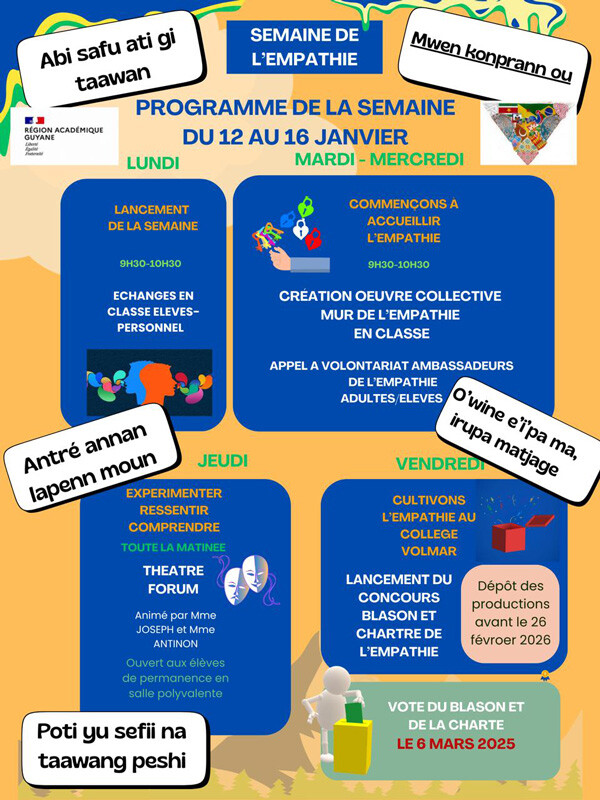 Semaine empathie College Volmar