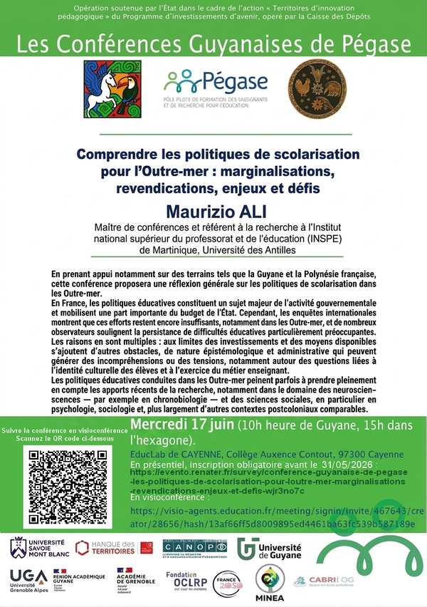 Les conférences guyanaises de Pégase : conférence du 17 juin 2026